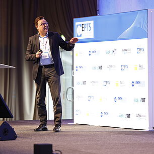 EPTS - Speaker on Auditorium Stage speaking