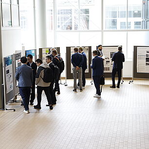EPTS - Participants in the Poster Session area chatting